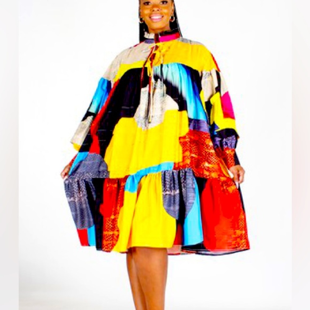 Vacation Vibes PLUS SIZE flounce oversized midi